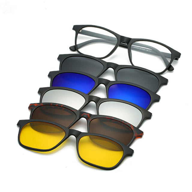 Zavage Glasses Set With 5 Magnetic Lenses Clips - Zavage Clothing