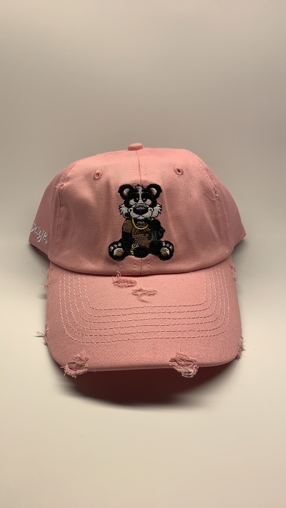 Panda distressed dad hat strap back - Zavage Clothing