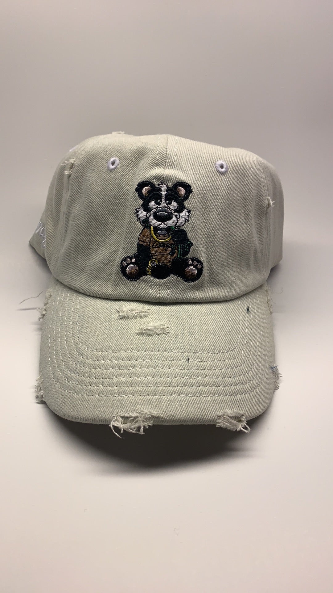 Panda distressed dad hat strap back - Zavage Clothing